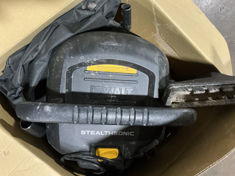 Condition photo showing As Is for dewalt stealthsonic quiet 12-gallon 5.5-hp corded wet/dry shop vacuum with accessories included