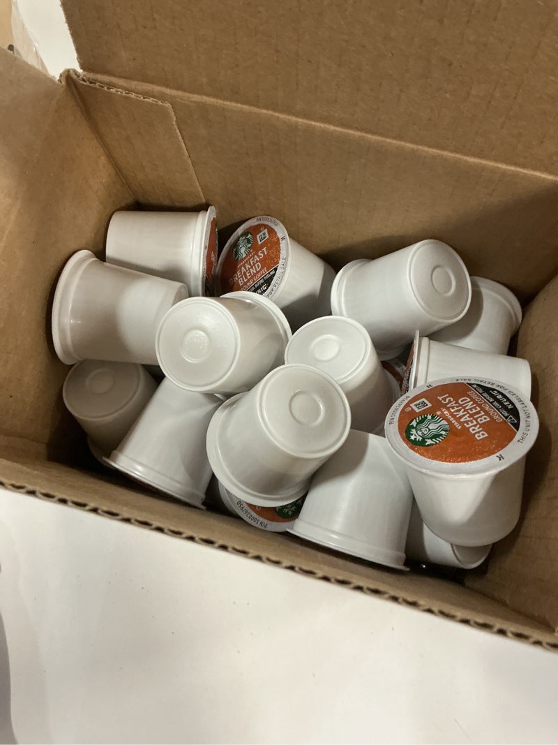 Condition photo showing New/Like New for Best by 04/14/26 Starbucks breakfast blend k- cups pods-40 ct