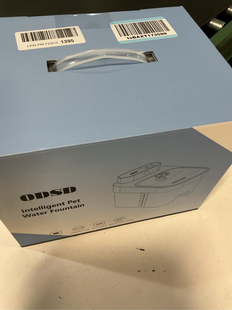 Condition photo showing Good Condition for ODSD Cat Water Fountain, App Monitoring Wastewater Separation & No Filter Cotton, Pet Water Fountain with 101oz/3L Large Capacity Tank, Wireless Automatic Water Dispenser for Cats Indoor, 2.4G Wi-Fi