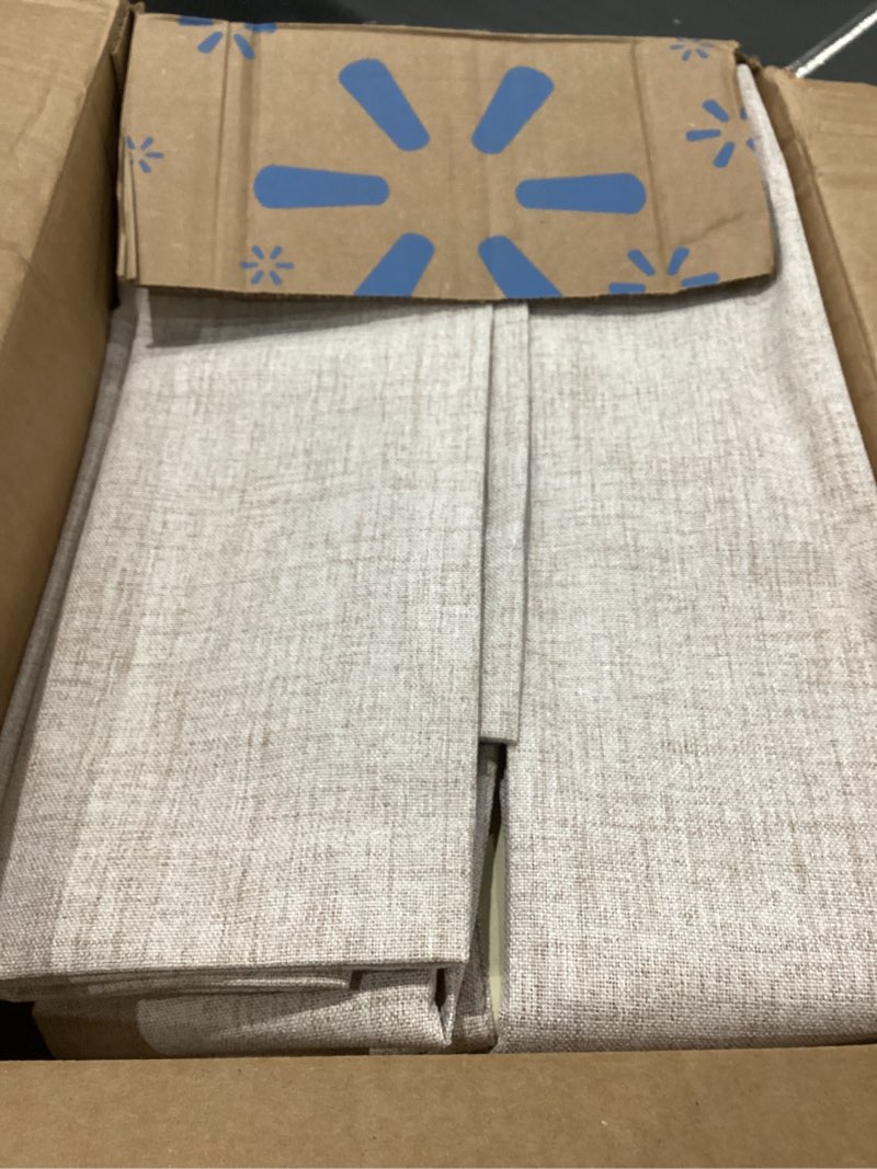 Condition photo showing Good Condition for miulee 100% blackout linen textured curtains for bedroom solid thermal insulated natural beige grommet room darkening curtains & drapes luxury decor for living room nursery 52 x 84 inch (2 panels) beige 52"w x 84"l (pack of 2)
