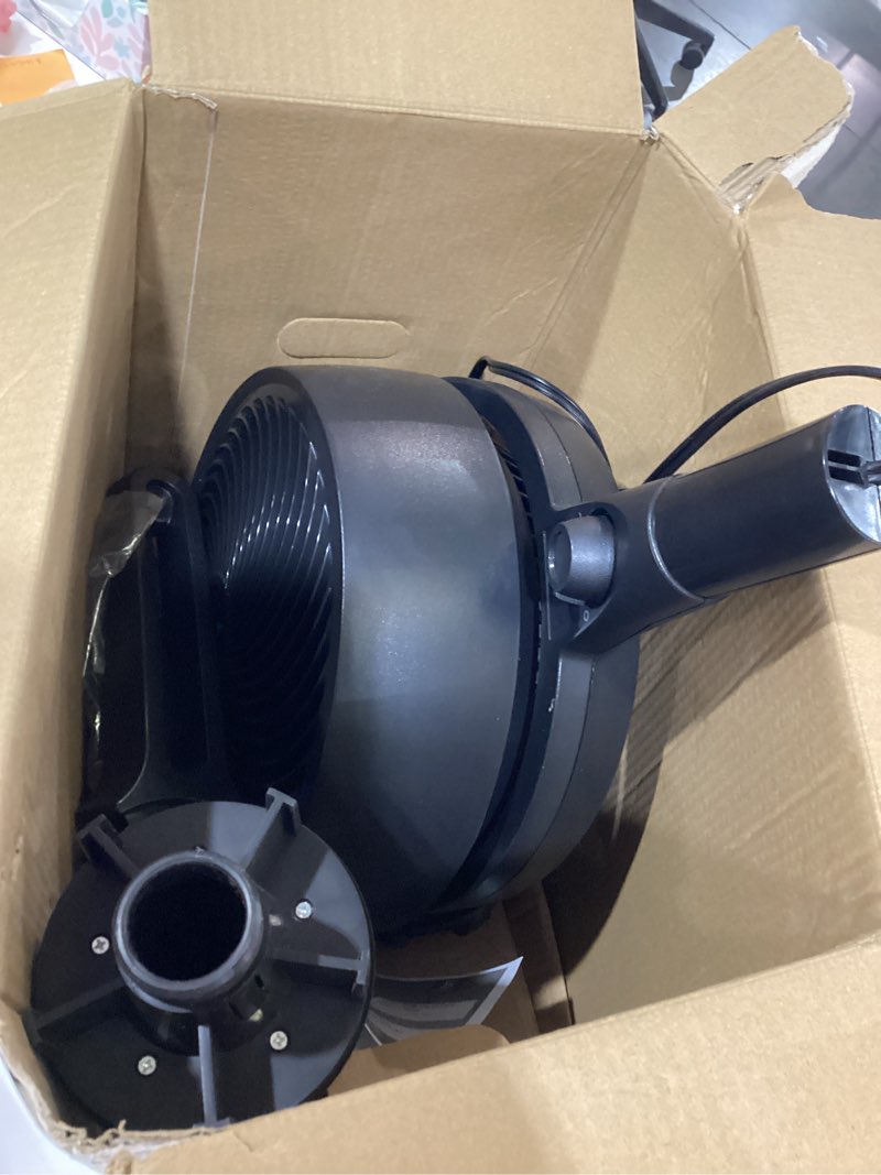 Condition photo showing As Is for vornado 683 pedestal 37.75 in. h x 8.98 in. d 3 speed pedestal fan partial