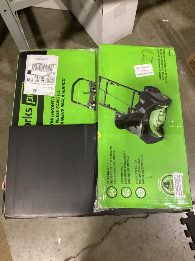 Condition photo showing Good Condition for Greenworks 80V (75+ Compatible Tools) 22” Brushless Cordless Snow Blower, 4.0Ah Battery and Charger Included 22" 4.0Ah