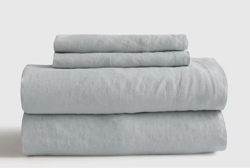 european linen sheet set, cal king, mist 