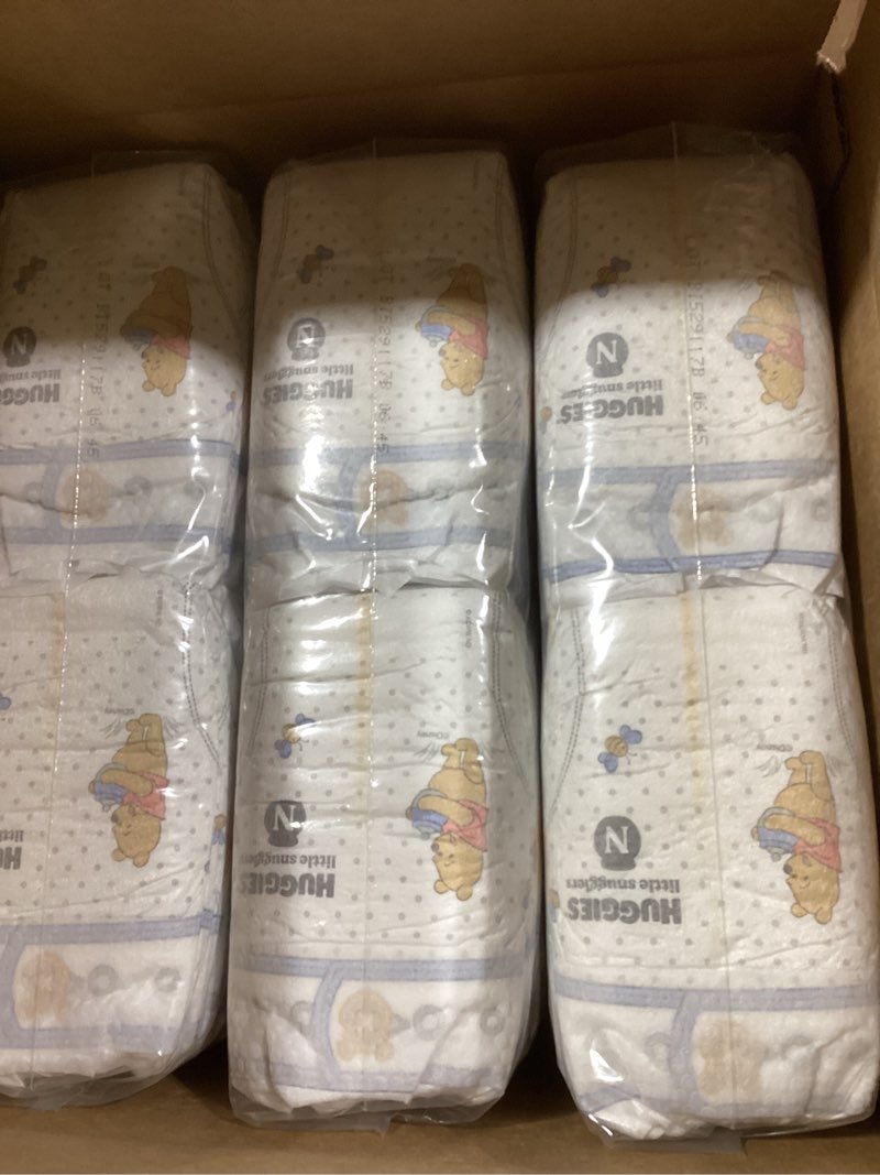 Condition photo showing New/Like New for Huggies Size Newborn Diapers, Little Snugglers Baby Diapers, Size Newborn (up to 10 lbs), 144 Count, Packaging May Vary Newborn 144