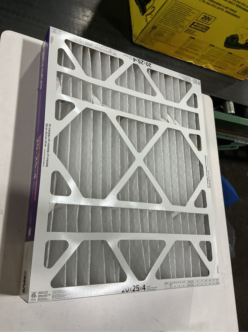 Condition photo showing Good Condition for Filtrete 20 x 25 x 4 MERV 12 1550 MPR Slim Allergen, Bacteria and Virus Electrostatic pleated Air Filter