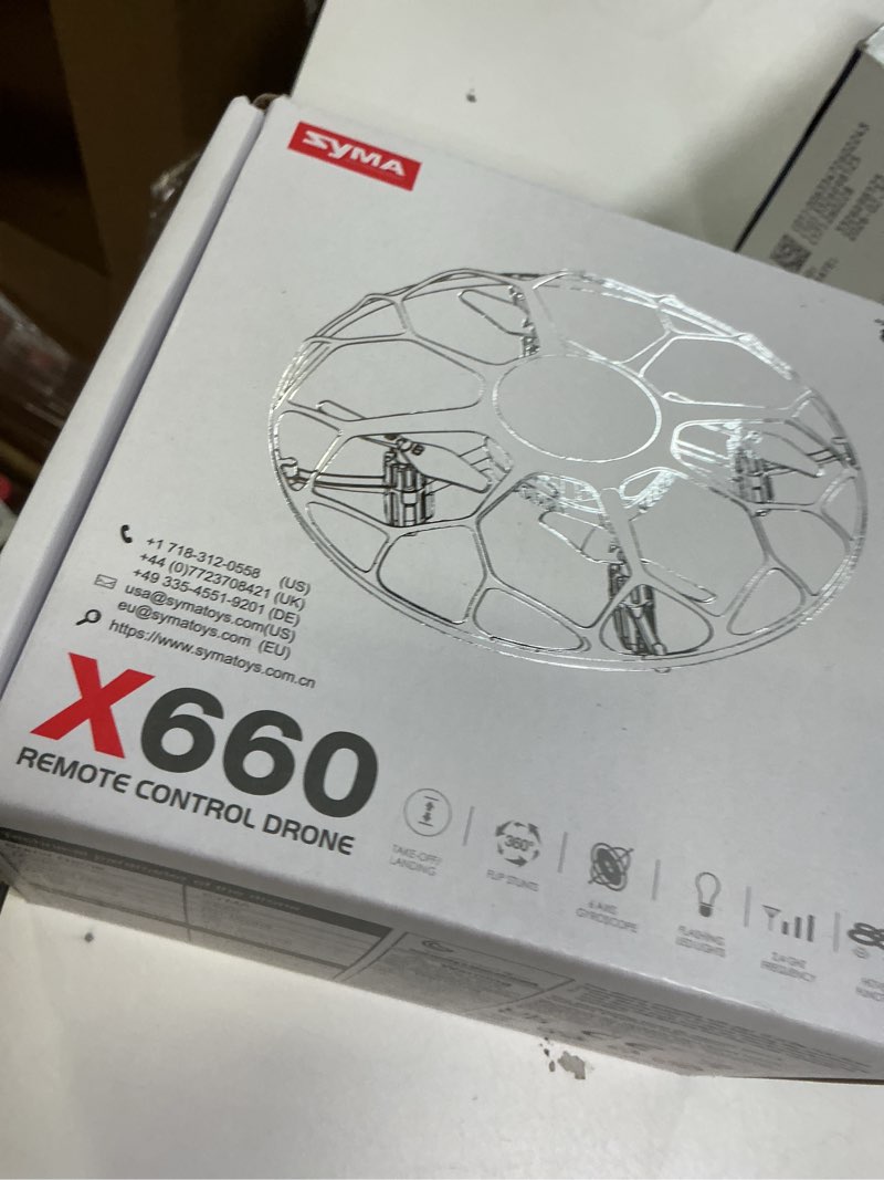 Condition photo showing New/Like New for SYMA Drone for Kids with 6-Color LED Light, X660 Mini Drone with 3D Flip, Rotary Ascent, Headless Mode, Speed Switch and Full Protection RC Toys Gifts for Beginners Adults Black