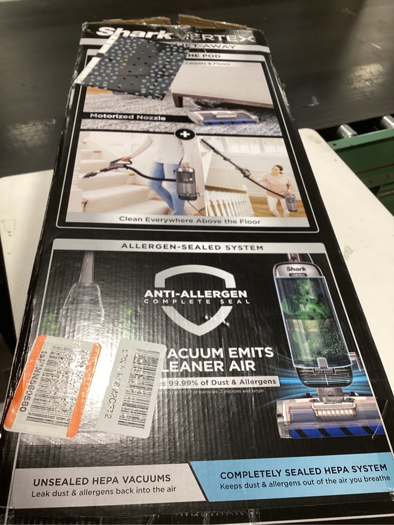 Condition photo showing New/Like New for Shark AZ2002 Vertex Powered Lift-Away Upright Vacuum with DuoClean PowerFins, Self-Cleaning Brushroll, Large Dust Cup, Pet Crevice Tool, Dusting Brush & Power Brush, Silver/Rose Gold DuoClean PowerFin (Rose Gold)