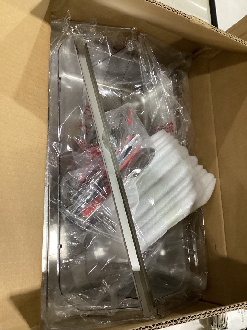 Condition photo showing Good Condition for countertop ice food serving display container, spice display salad dressing cooler, stainless steel food serving tray buffet condiment dispenser with clear roll top cover 6 pan