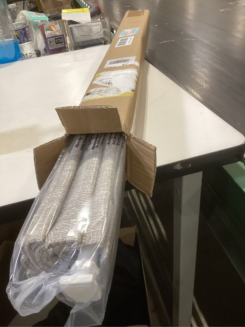 Condition photo showing New/Like New for no tools no drill cordless roman shades for indoor windows 100% blackout, for window size 33" w × 48" h beige beige 33" w × 48" h