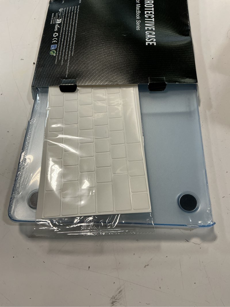 Condition photo showing New/Like New for blueswan for macbook air 13 inch case, m5 m4 m3 m2 2026-2022 a3449 a3240 a3113 a2681, 100% match official color, scratch resistant, easy to snap on, air 13.6 hard shell protective laptop cover sky blue clear