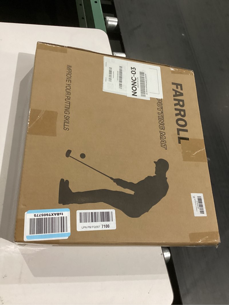 Condition photo showing New/Like New for Golf Putting Game Putting Green Golf Putting Mat Indoor Outdoor Pratice Golf Game Set for Office Backyard Party golf mat