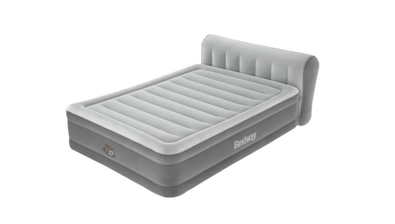 bestway® headboard tritech air mattress queen 18" with built-in ac pump