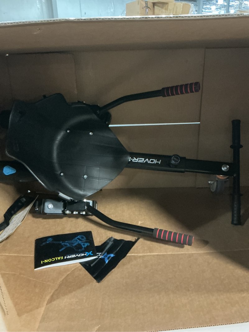 Condition photo showing Good Condition for hover-1 falcon-1 buggy attachment | turbo led lights, compatible with all 6.5" & 8" hoverboards, hand-operated rear wheel control, adjustable frame, easy install black buggy attachment