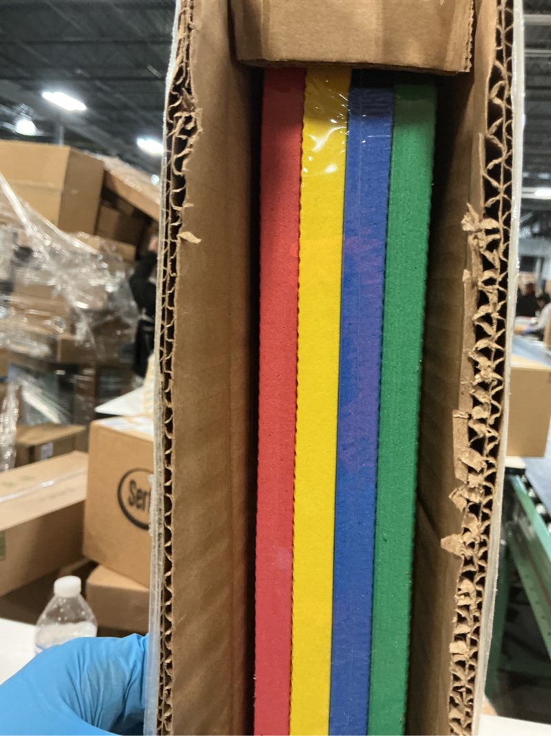 Condition photo showing Good Condition for EVA Foam Mat Tiles 4-Pack - 16 SQ FT Interlocking Padding for Playroom or Gym Flooring - Workout Mat or Baby Playmat by Stalwart (Multicolor)