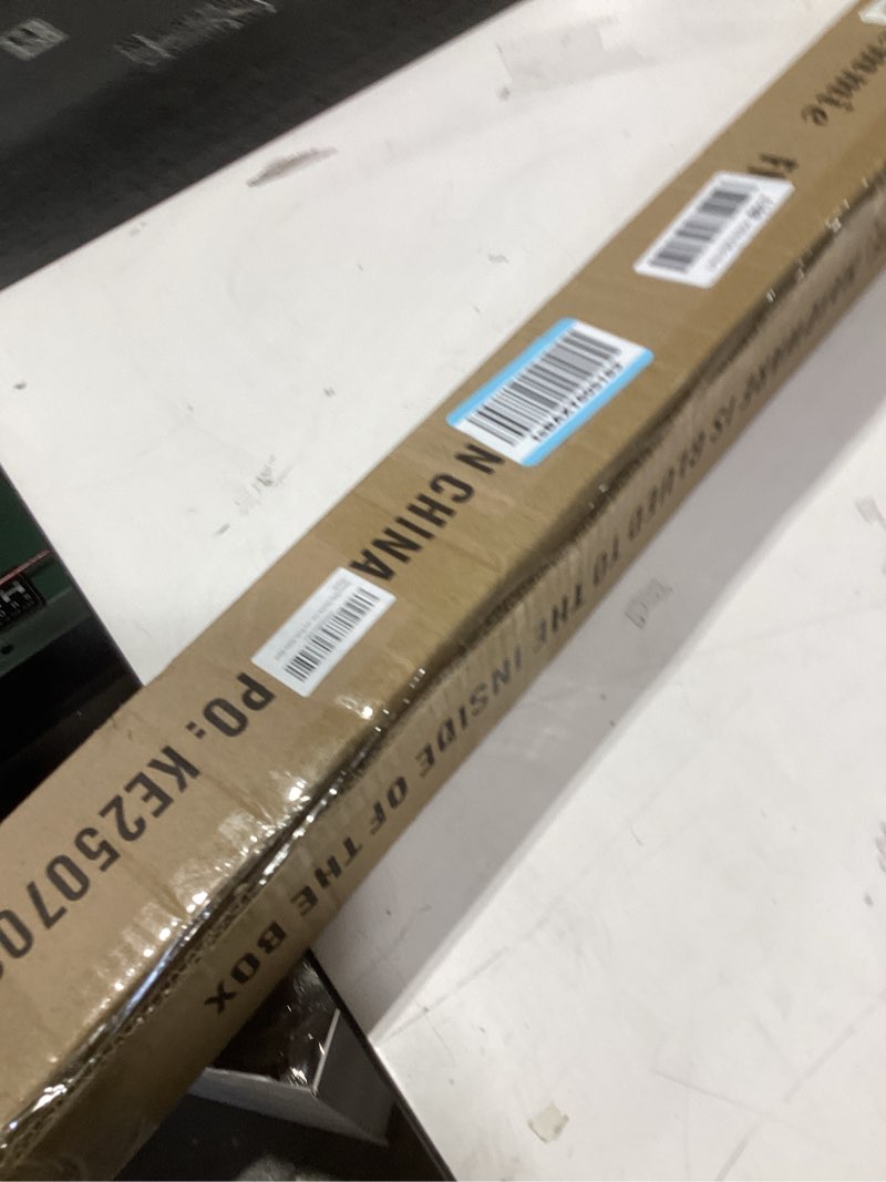 Condition photo showing New/Like New for Heavy Duty Double Curtain Rods with Cylindrical Cap Finials - 72 to 144' Telescoping Rods, 1 Inch Diameter Front, 5/8 Inch Diameter Back - Matte Black Matte Black 72-144"