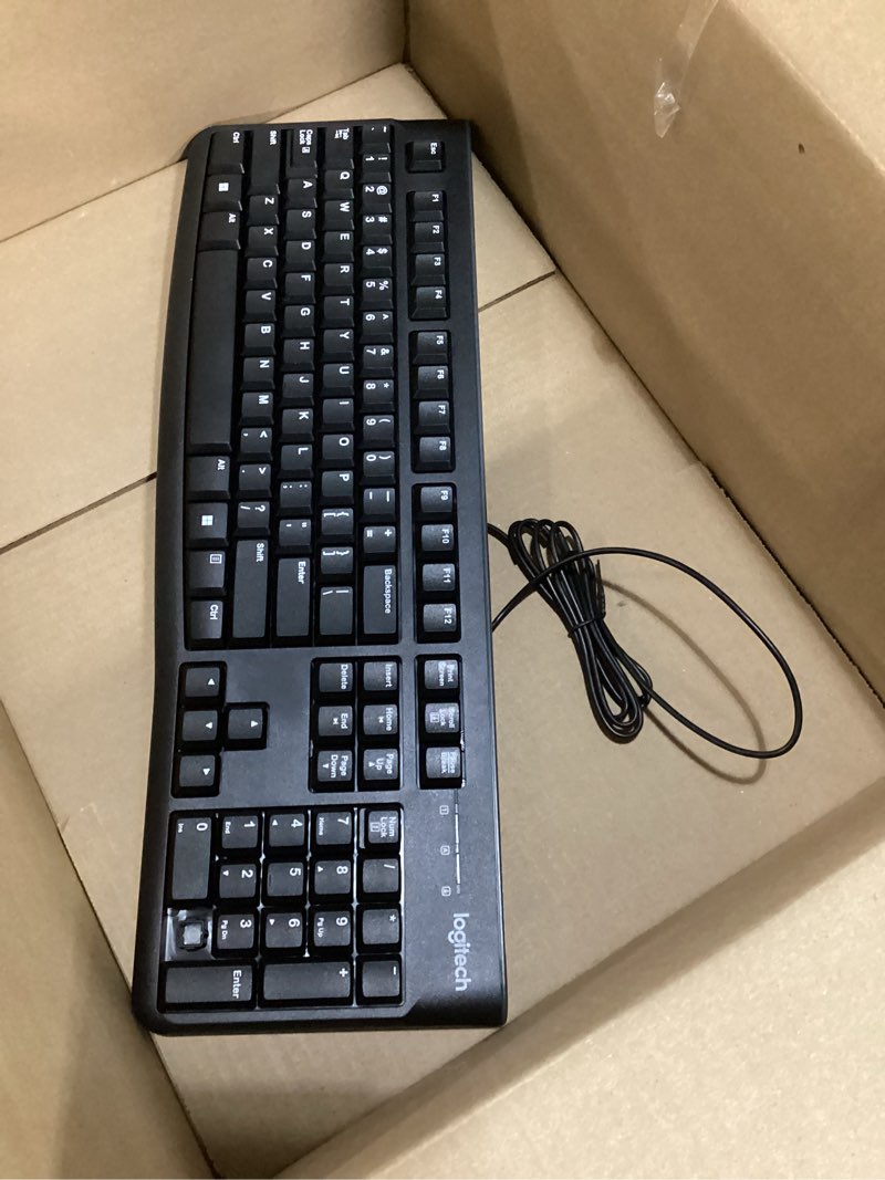 Condition photo showing As Is for logitech k250 bluetooth keyboard with numpad, easy connectivity, compact wireless keyboard made with recycled plastic, spill-resistant, comfortable keys - windows/macos - graphite graphite keyboard