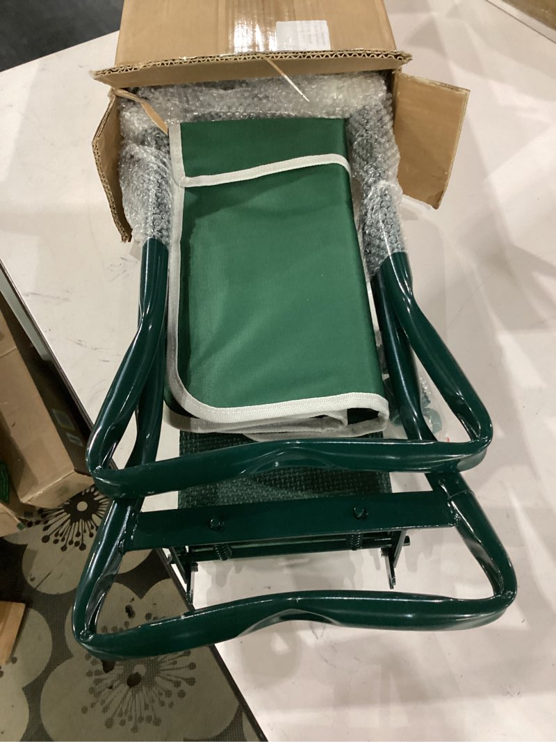 Condition photo showing Good Condition for garden kneeler and seat - 2-in-1 foldable garden kneeling pad and stool with removable pockets for gardening tools - gardening gifts for women, mom, dad, seniors or grandparents by pure garden (green)