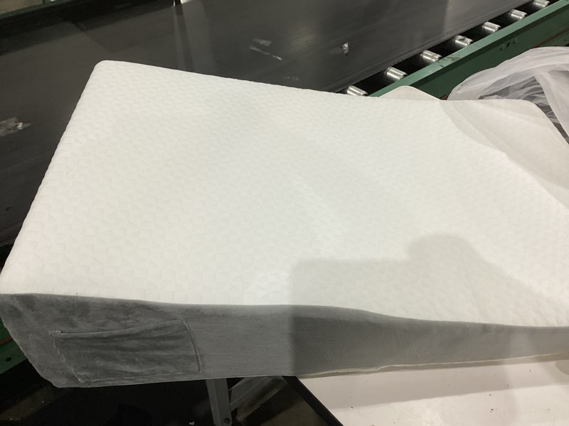 Condition photo showing As Is for king size bed wedge pillow gap filler/headboard, long triangle edge corner pillows for bed gap filler king couch dorm apartment home essentials