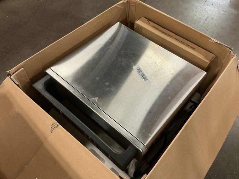 Condition photo showing As Is for Ninja Air Fryer & Toaster Oven | Foodi Series, XL Pro Air Oven Kitchen Countertop Convection | 10-in-1 Functions | Fits a 5-lb Chicken & Sheet Pan of Vegetables | 1800 Watts | Stainless Steel | DT201