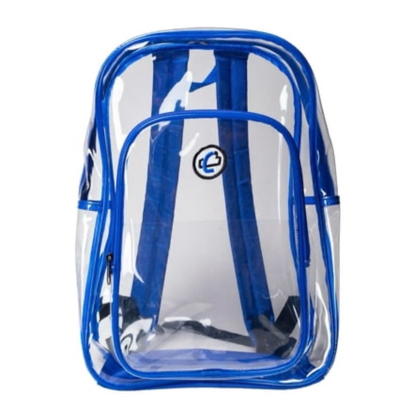 Case-It Clear Backpack  Blue