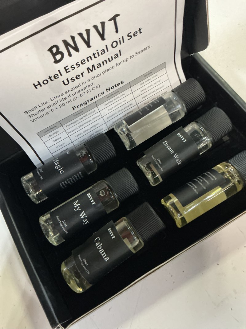 Condition photo showing Good Condition for hotel collection fragrance oil set 20 ml / 0.68 fl oz – luxury aromatherapy essential oils for diffuser & home scenting, inspired by iconic 5-star hotels – 6 premium scents gift set