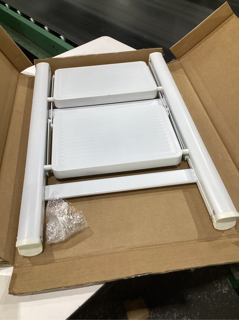 Condition photo showing Good Condition for WOA WOA 2 Step Ladder, Folding Step Stool with Broad Pedals, Compact Stepping Stool, Sturdy Steel Ladders for Home with Anti-Slip Feet, Supports up to 330 lbs - White White 2 Step