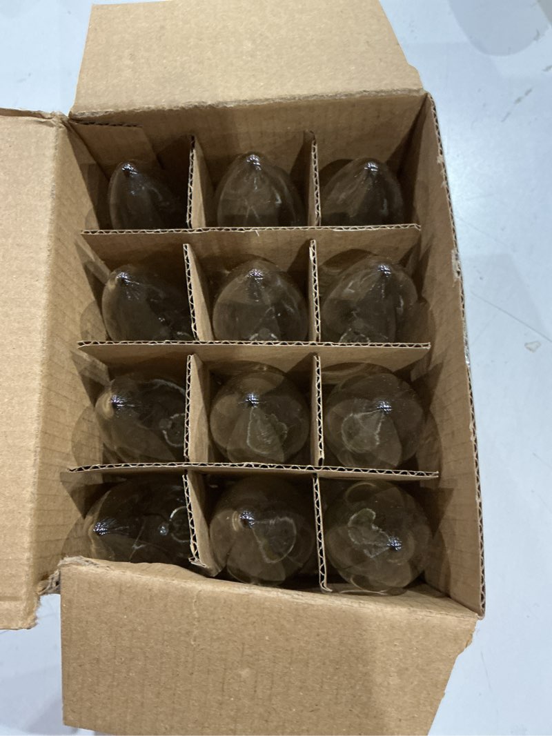 Condition photo showing Good Condition for meqiqtek e12 60 watt incandescent candle light bulbs, chandelier light bulbs for ceiling fan, vanity, outdoor - warm white 2500k, 500 lumen dimmable b10 clear candelabra base bulbs (12 pack) 60watt-12packs
