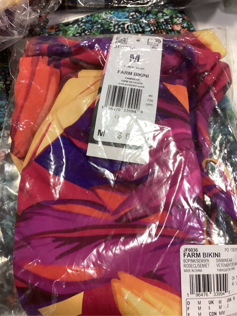 Condition photo showing New/Like New for adidas Women's Farm Neckholder Bikini Medium Bold Pink/Semi Spark