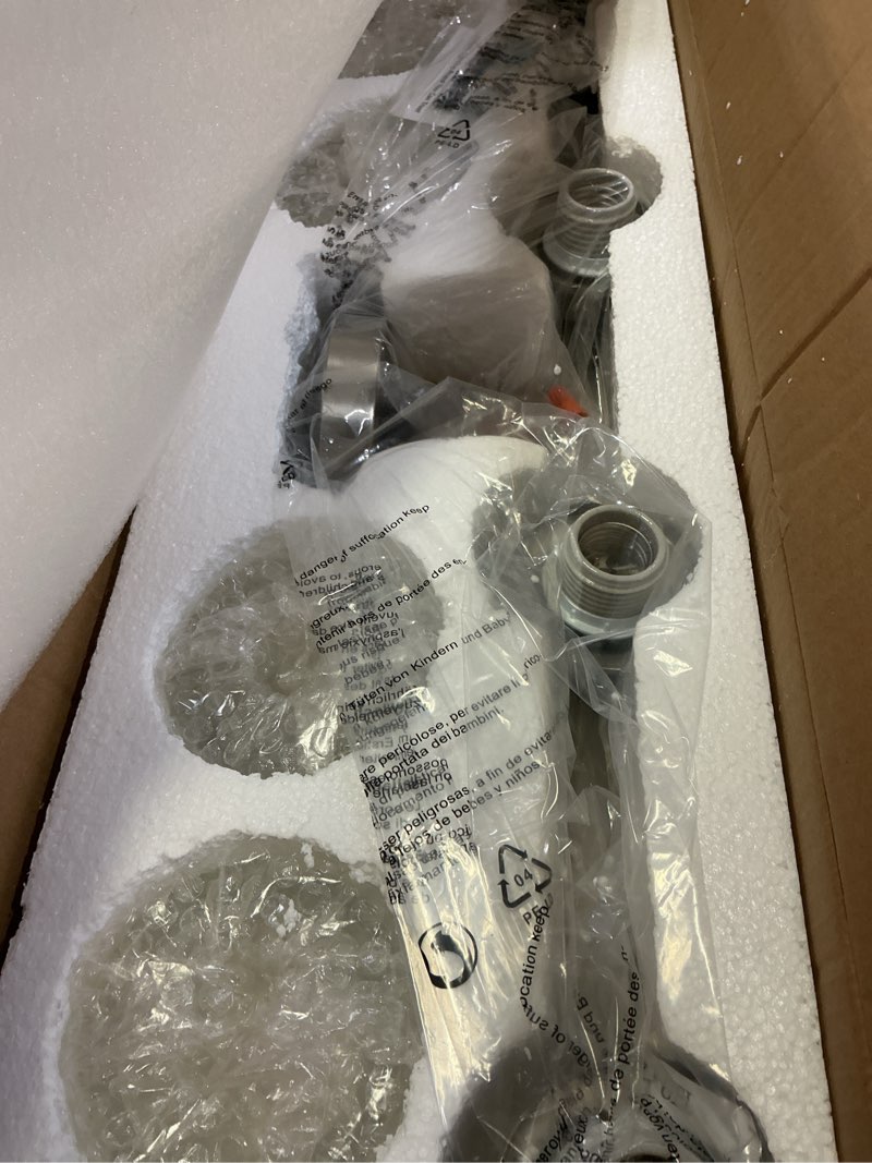 Condition photo showing Good Condition for ALICE HOUSE 28.7" Vanity Lights, 4 Light Wall Lighting, Brushed Nickel Bathroom Lights Over Mirror, Bathroom Lighting, ETL Listed, AL9082-W4