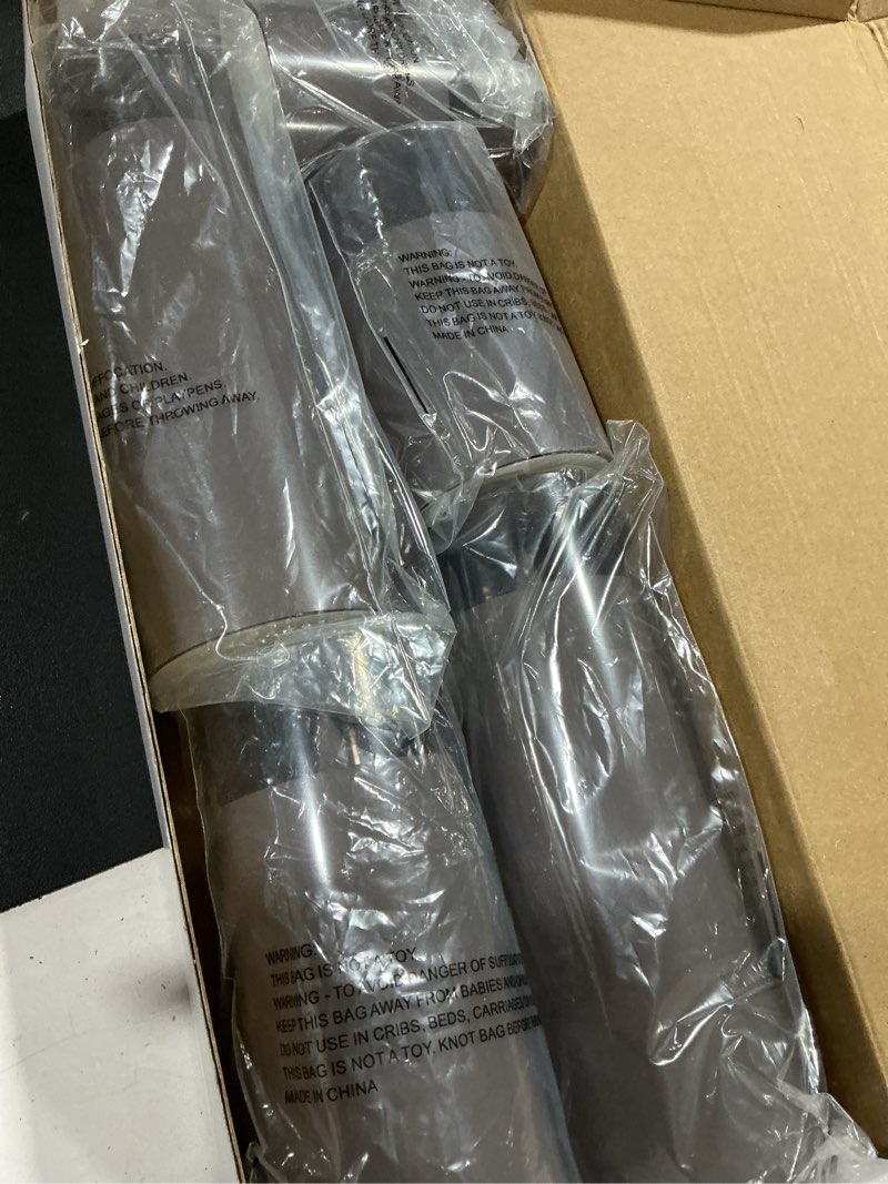 Condition photo showing Good Condition for homemory gray flickering flameless candles, battery operated acrylic led pillar candles with remote control and timer, halloween decor, set of 5