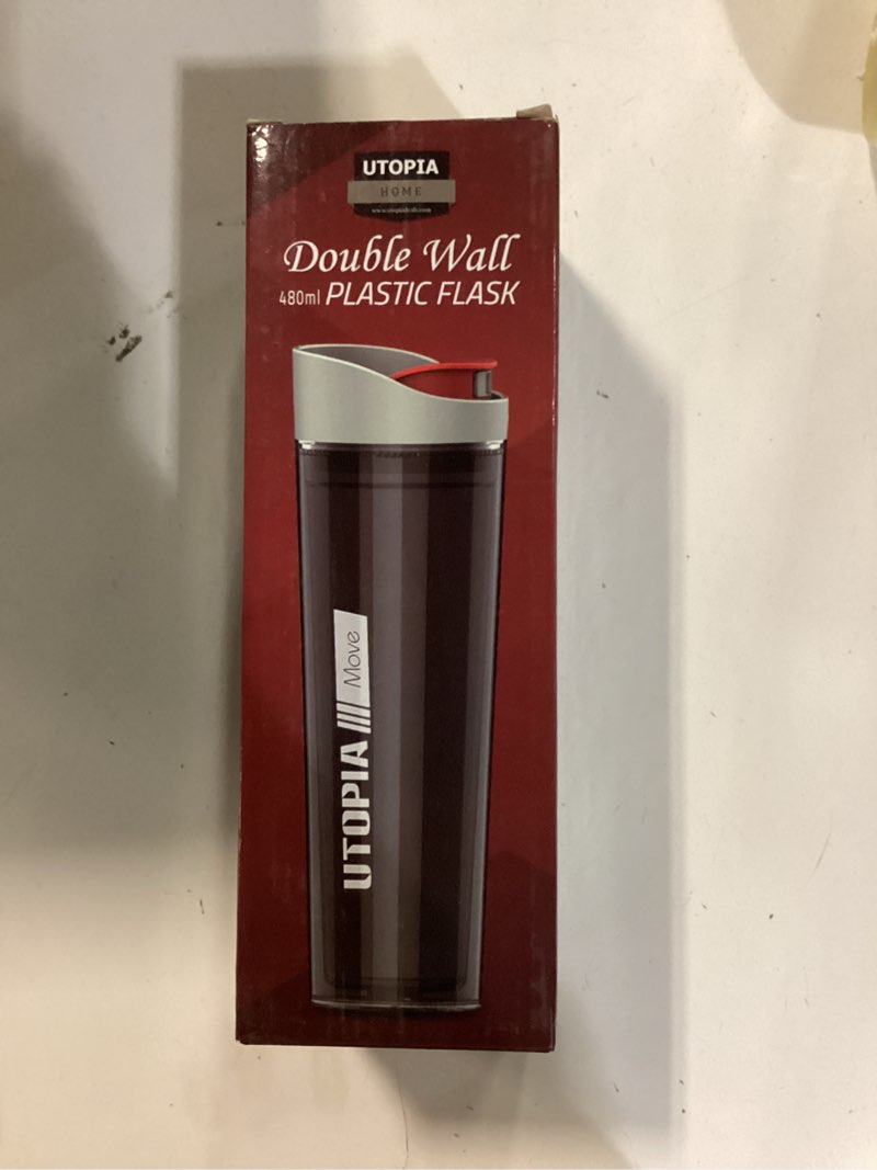 utopia double wall plastic flask