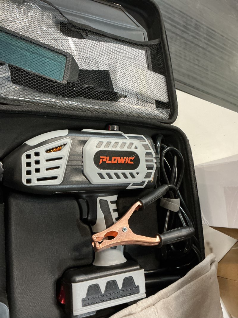 Condition photo showing Good Condition for portable welding machine 110v, portable handheld welder with igbt inverter 5 variable current adjustment, electric arc stick welder gun for 1/16"-1/8" rods, carring case &20 rods included mma120
