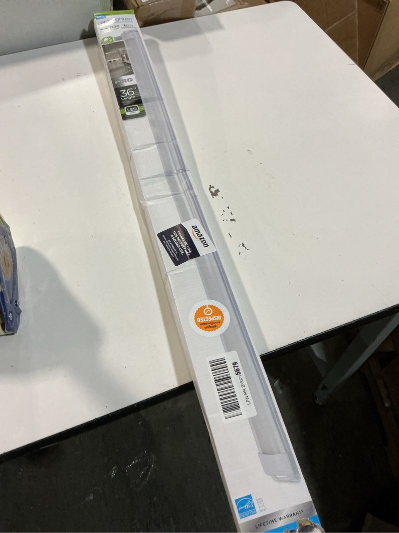 Condition photo showing As Is for Enbrighten Premium Linkable Under Cabinet Fixture, 36in, LED, Linkable, 1220 Lumens, 3000K Bright White, 38847-T1 36" Cabinet Fixture