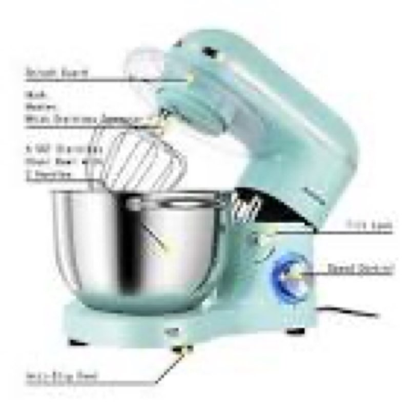 electric stand mixer with 6.5 quart bowl, household food mixer 10+p speeds 660w, tilt-head bread dou