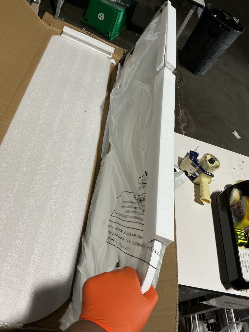 Condition photo showing Good Condition for hasipu 56" x 16" arch led rgb bluetooth full length mirror with stand ? 7 color lighting modes, full body mirror with white frame for bedroom, living room, dressing room