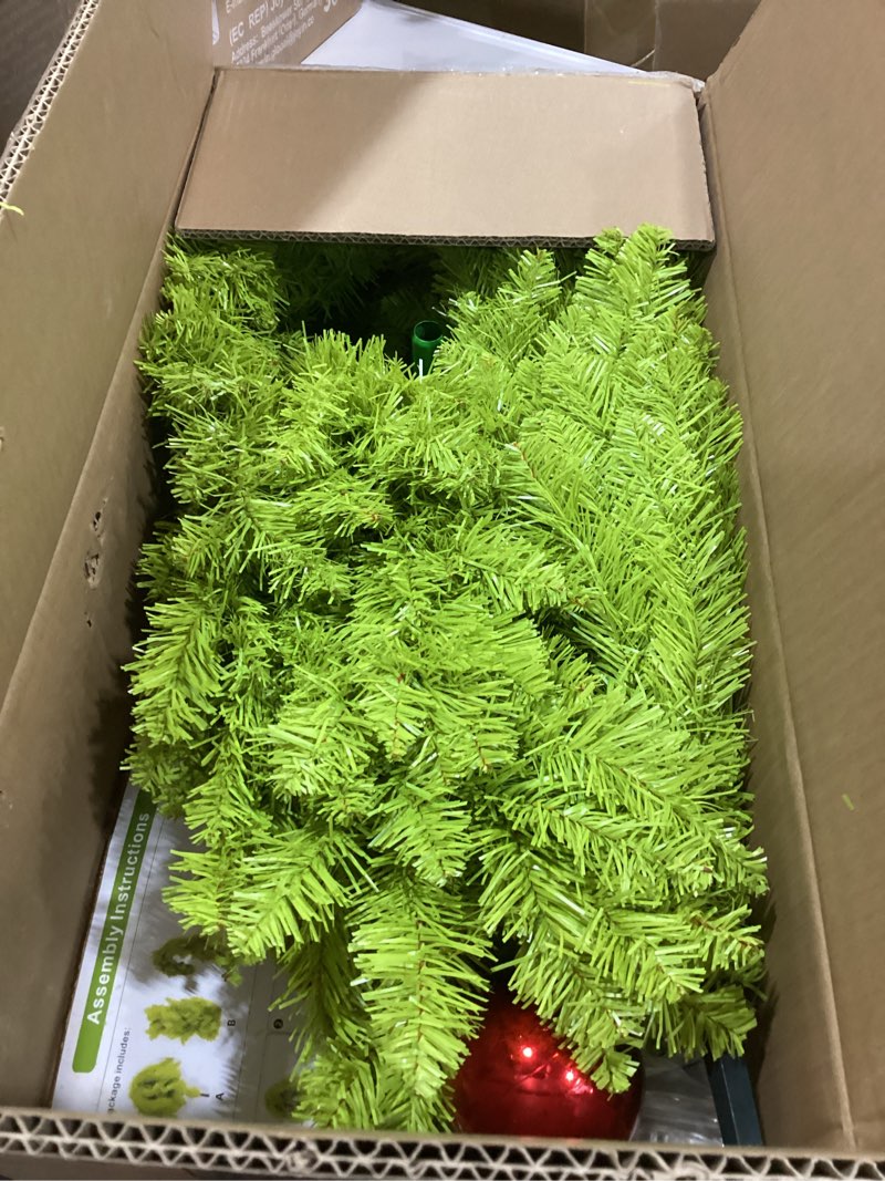 Condition photo showing Good Condition for whimsical christmas tree,6ft artificial tree with 750 branch tips,christmas decoration 200 led lights with timer and 8 functions,red ball,xmas holiday deco for indoor home living room office 5ft 10in