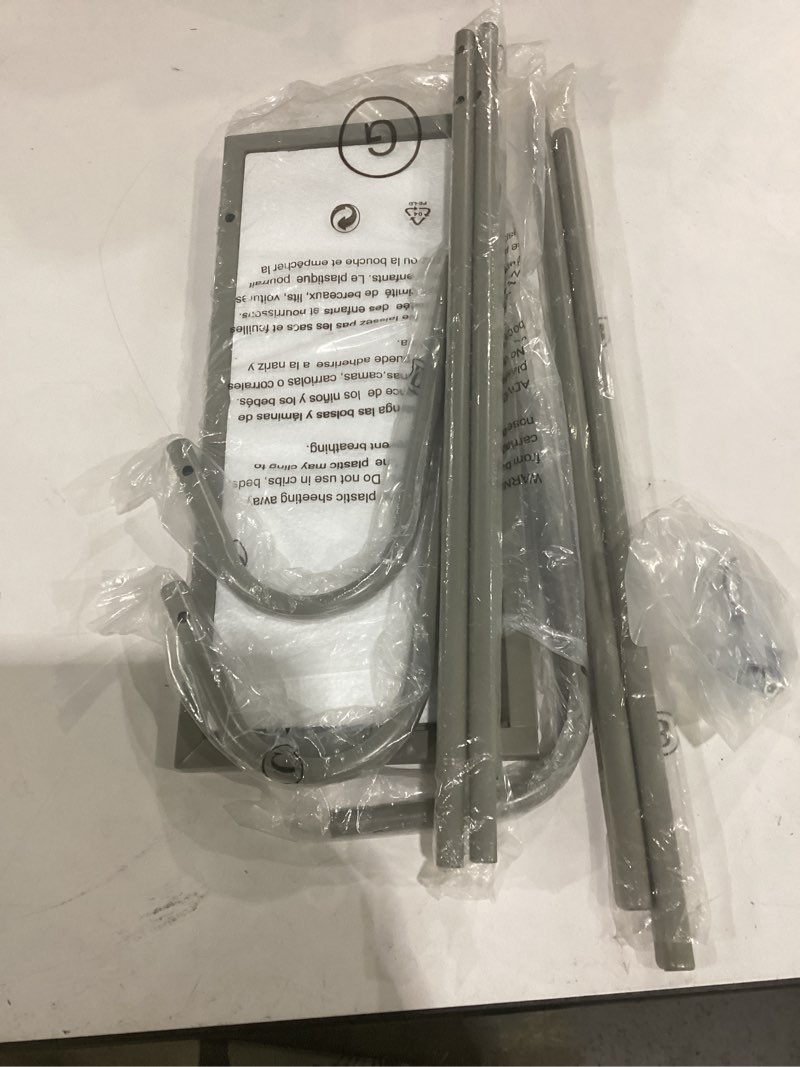 Condition photo showing Good Condition for honey-can-do steel wall-mounted bathroom towel holder with shelf bth-09098 satin nickel