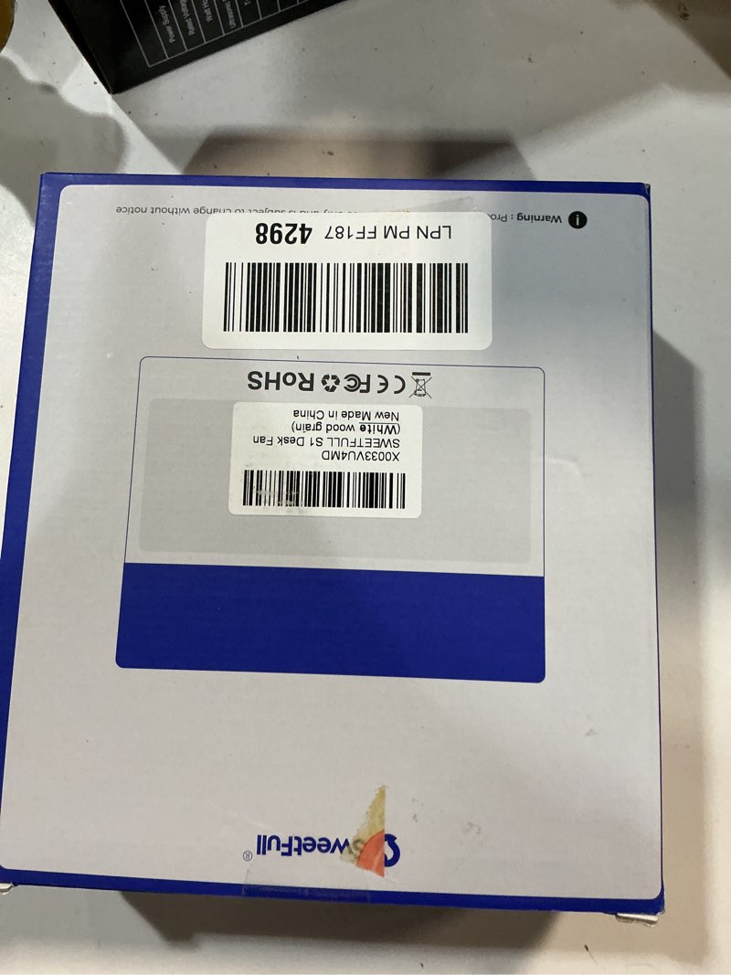 Condition photo showing New/Like New for Rechargeable USB Desk Fan, Quiet Table Fan with Turbo Airflow, 100 Speeds, Digital Display, 90° Rotating, Small Battery Desktop Fans for Bedroom Home Office Travel, Purple