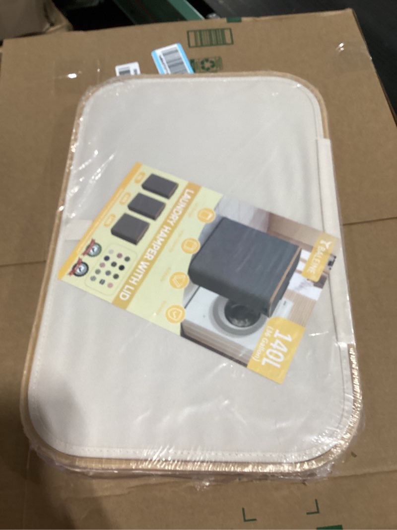 Condition photo showing Good Condition for BALEINE Laundry Hamper with Lid, Tall Laundry Baskets with Bamboo Pull Handles, Large Laundry Bin with Internal Support (36 Gal/140L, Beige) 140 liters Beige