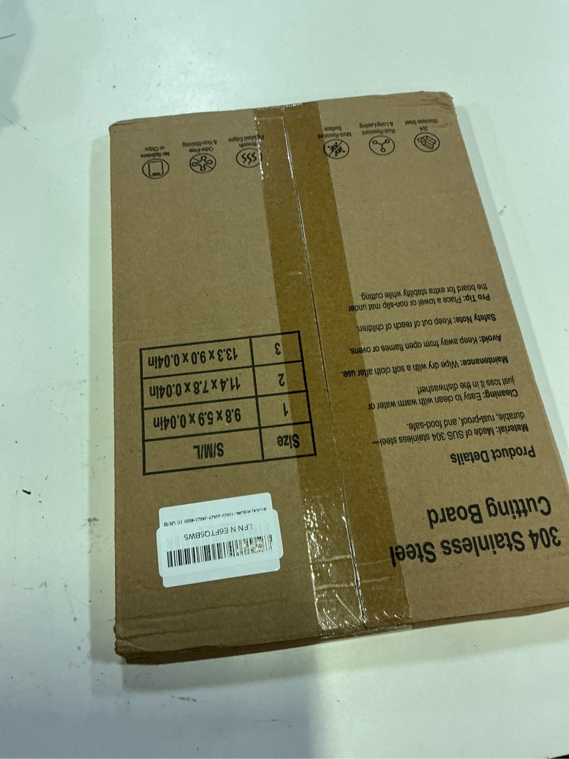 Condition photo showing New/Like New for urmona 3 pcs 304 stainless steel cutting board for kitchen, non-staining&odor-free, burr-free edges, dishwasher safe, non toxic cutting board?s+m+l? sus 304 | flat s+m+l
