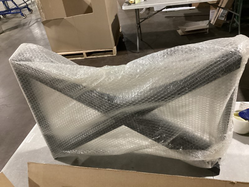 Condition photo showing Good Condition for Metal Table Legs Set of 2, 28” Height 20” Wide Desk Legs X Type Iron Dining Table Legs, Black Color Industrial Country Style Metal Furniture Legs… X Shape