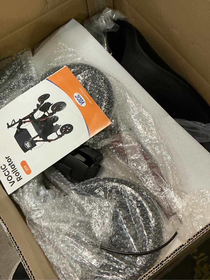 Condition photo showing New/Like New for vocic walkers for seniors z59, 2 in 1 walker wheelchair combo, 400 lbs weight capacity, 10" all terrain rollator with extra wide seat & backrest, heavy duty rollator with cup holder red