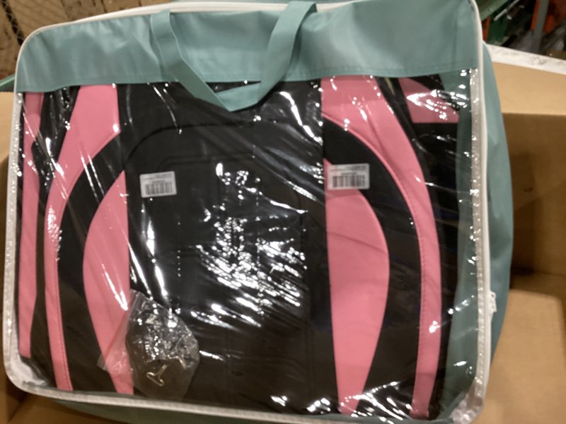 Condition photo showing Good Condition for comfortable leather auto car seat covers front & rear seat protector fit sedan suv 5 seats full set universal fit (black and pink)