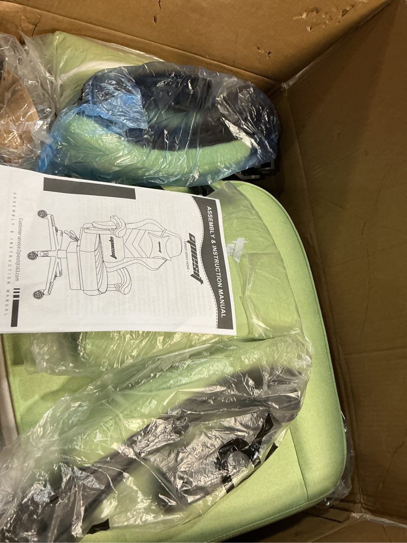 Condition photo showing New/Like New for Gaming Chair,Fabric Computer Chair with Pocket Spring Cushion,400 lb Load Capacity,Ergonomic Office Chair with Footrest,Height Adjustable Video Gamer Chair with Lumbar Support (Green) Green No Massage