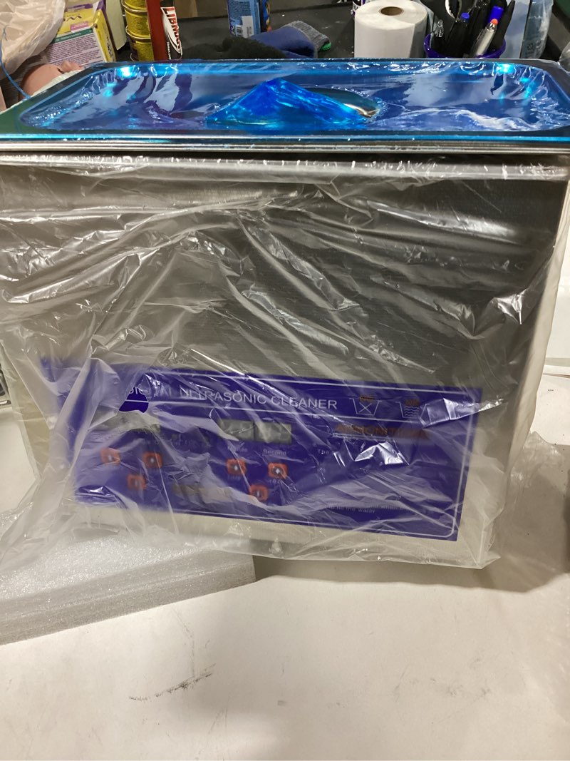 Condition photo showing As Is for VEVOR 15L Ultrasonic Cleaner with Digital Timer&Heater Professional Ultrasonic Cleaner 40kHz Advanced Ultrasonic Cleaner 110V for Wrench Screwdriver Repairing Tools Industrial Parts Mental Cleaning