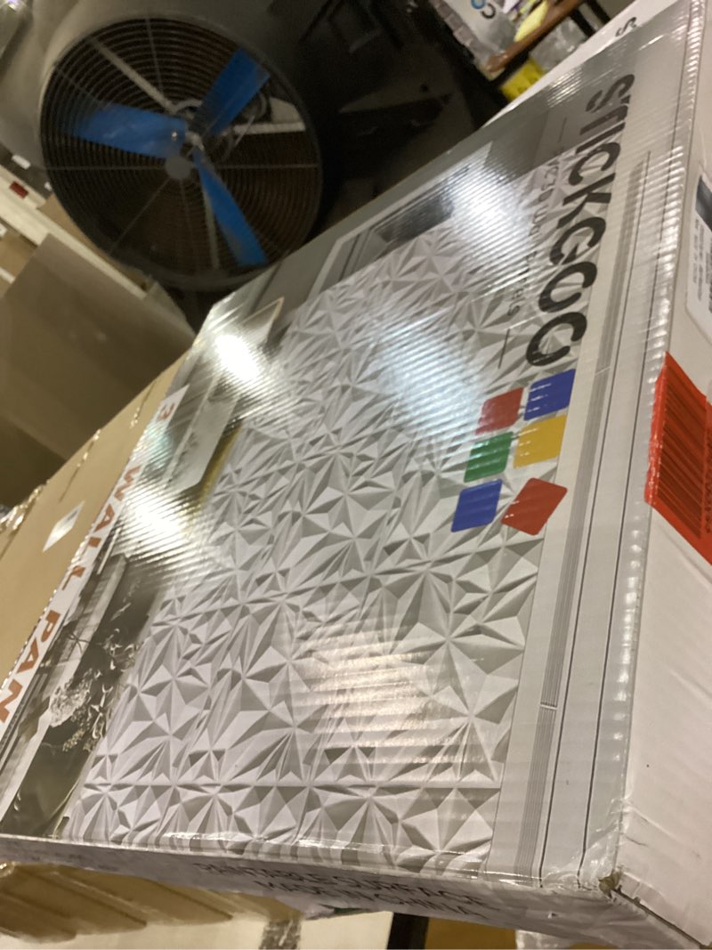 STICKGOO Slat 3D Wall Panel for Interior Wall Decor PVC Fluted Textured Panel 12-Tile Black Wood Gra