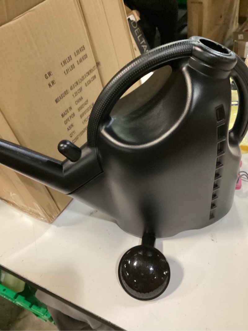 Condition photo showing Good Condition for Chapin 48000 Watering Can, Garden, Indoor and Outdoor Plants, Recycled Plastic, Made in USA, Black, 0.5 Gallon (2.3 Liters)