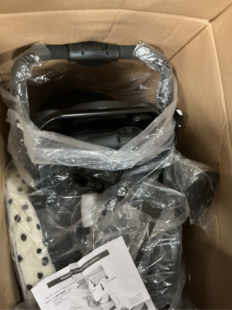 Condition photo showing Good Condition for pet gear no-zip jogger pet stroller for cats/dogs, zipperless entry, airless tires, easy one-hand fold, cup holder + storage basket, salt- extra large(similar no same) color is black
