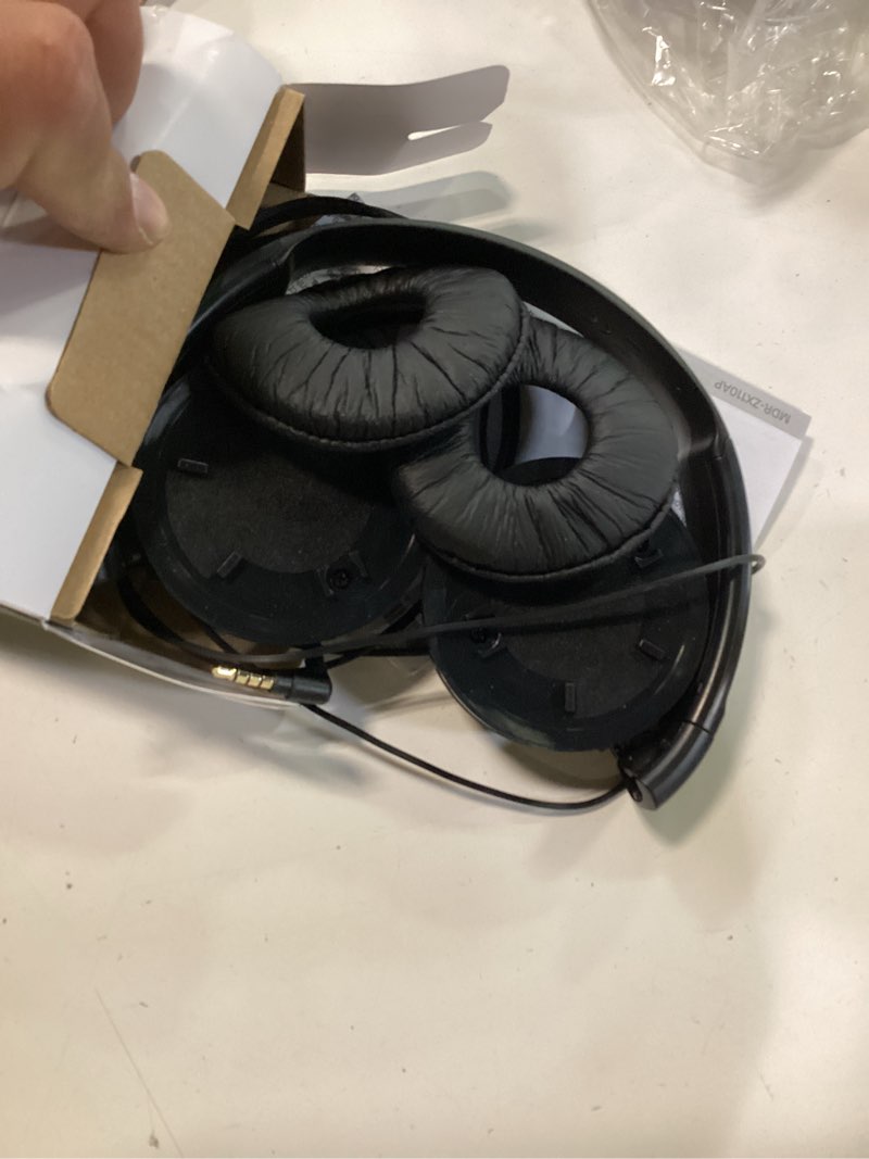 Condition photo showing Good Condition for Sony ZX Series Wired On-Ear Headphones with Mic, Black MDR-ZX110AP Black With Mic