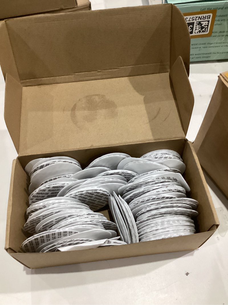 Condition photo showing As Is for PATIKIL 66mm/2.6" Foam Lid Liner, 200 Pack Adhesive PS Foam Lid Liner Pressure Sensitive Seal Cap Liners Resistant Tamper for Plastic Glass Jar Bottle Cap Seals